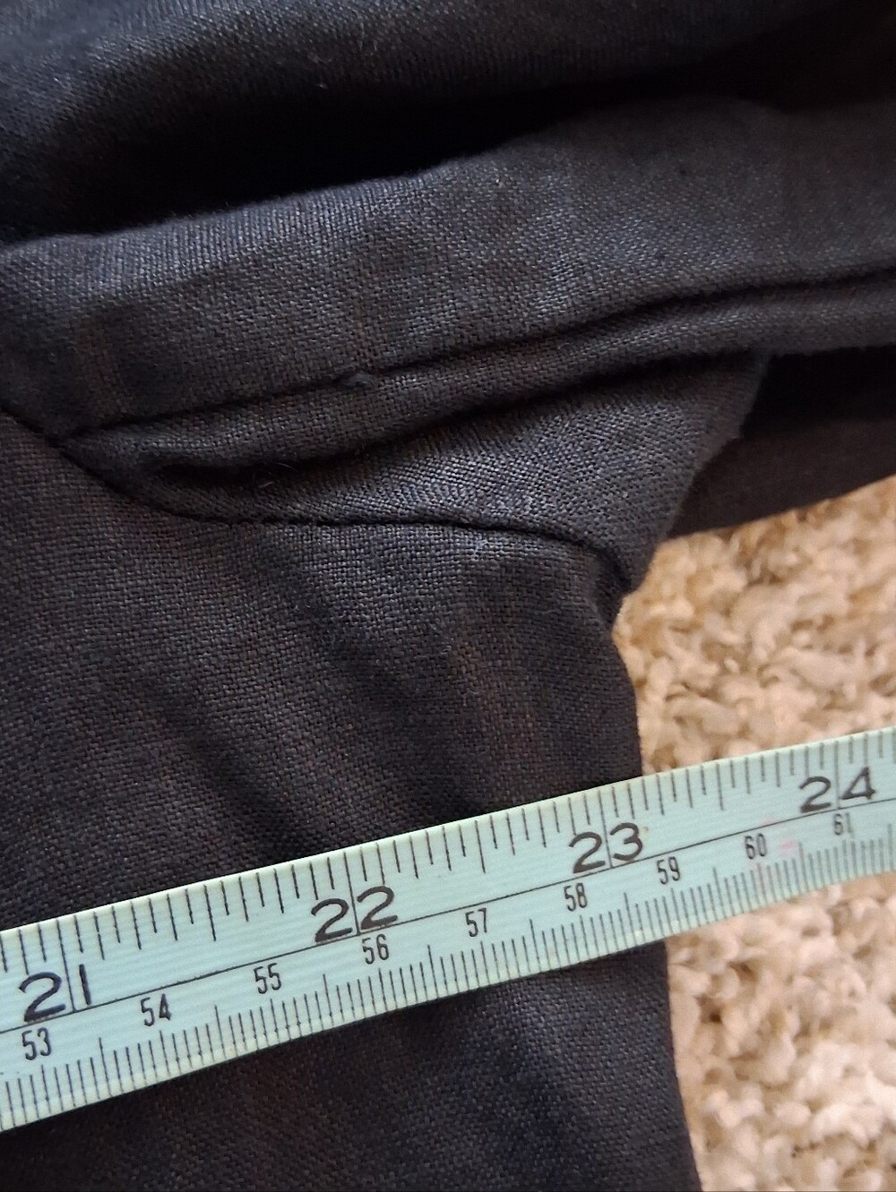 Quince 100% Organic European Linen Single-Breasted Blazer Jacket Black Women L - Picture 9 of 9